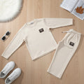 Ribbed Co-ord Set - Cream - Little Champs Pakistan