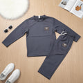 Ribbed Co-ord Set - Grey - Little Champs Pakistan