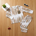 Tie-Dye Stripe Co-ord Set - Olive - Little Champs Pakistan