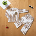 Tie-Dye Stripe Co-ord Set - Beige - Little Champs Pakistan