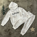 Sunday Tie-Dye Hoodie Set - White