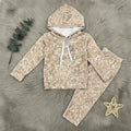 Smile Print Hoodie Set - Beige - Little Champs Pakistan