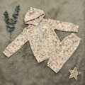 Angel Wing Hoodie Set - Beige - Little Champs Pakistan