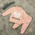 Love Bear Heart Print Set - Pink - Little Champs Pakistan
