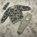 PRARA Camo Sweatshirt Set Olive - Little Champs Pakistan