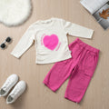 Romantic Heart Print Set - Cream - Little Champs Pakistan
