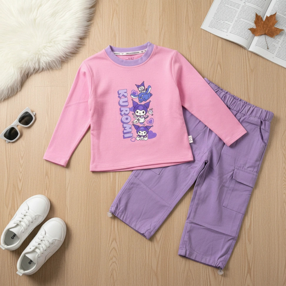 Kuromi Print Set - Pink - Little Champs Pakistan