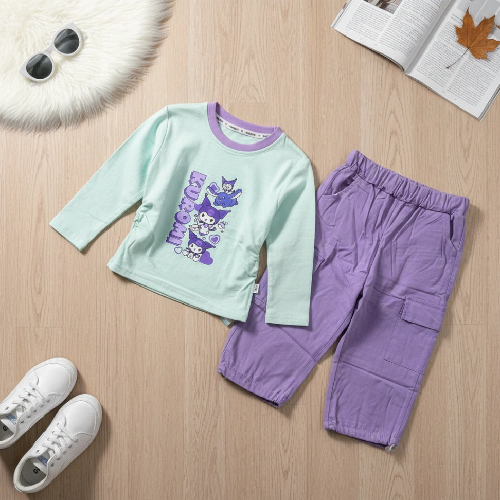 Kuromi Print Set - Mint - Little Champs Pakistan