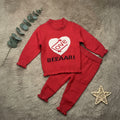 Love Bear Heart Print Set - Red - Little Champs Pakistan