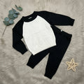 Raglan Cable Knit Set - Black - Little Champs Pakistan