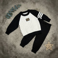 Quilted Raglan Sweater Set - Black - Little Champs Pakistan