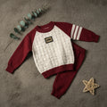 Quilted Raglan Sweater Set - Maroon - Little Champs Pakistan