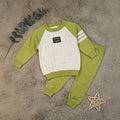 Quilted Raglan Sweater Set - Green - Little Champs Pakistan